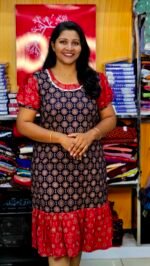 Navy Mix N Match Frock Nighty - Image 2