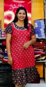 Red Mix N Match Frock Nighty