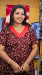 Maroon Frock Nighty With Peter Pan Neck - Image 2