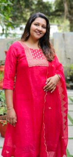 Ruby Red Space Silk Salwar - Image 2