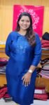 Zoya Blue daily wear slitted kurti Size upto 5XL
