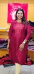 Zoya Maroon daily wear slitted kurti Size upto 5XL