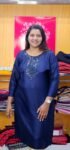 Zoya Navy Blue daily wear slitted kurti Size upto 5XL