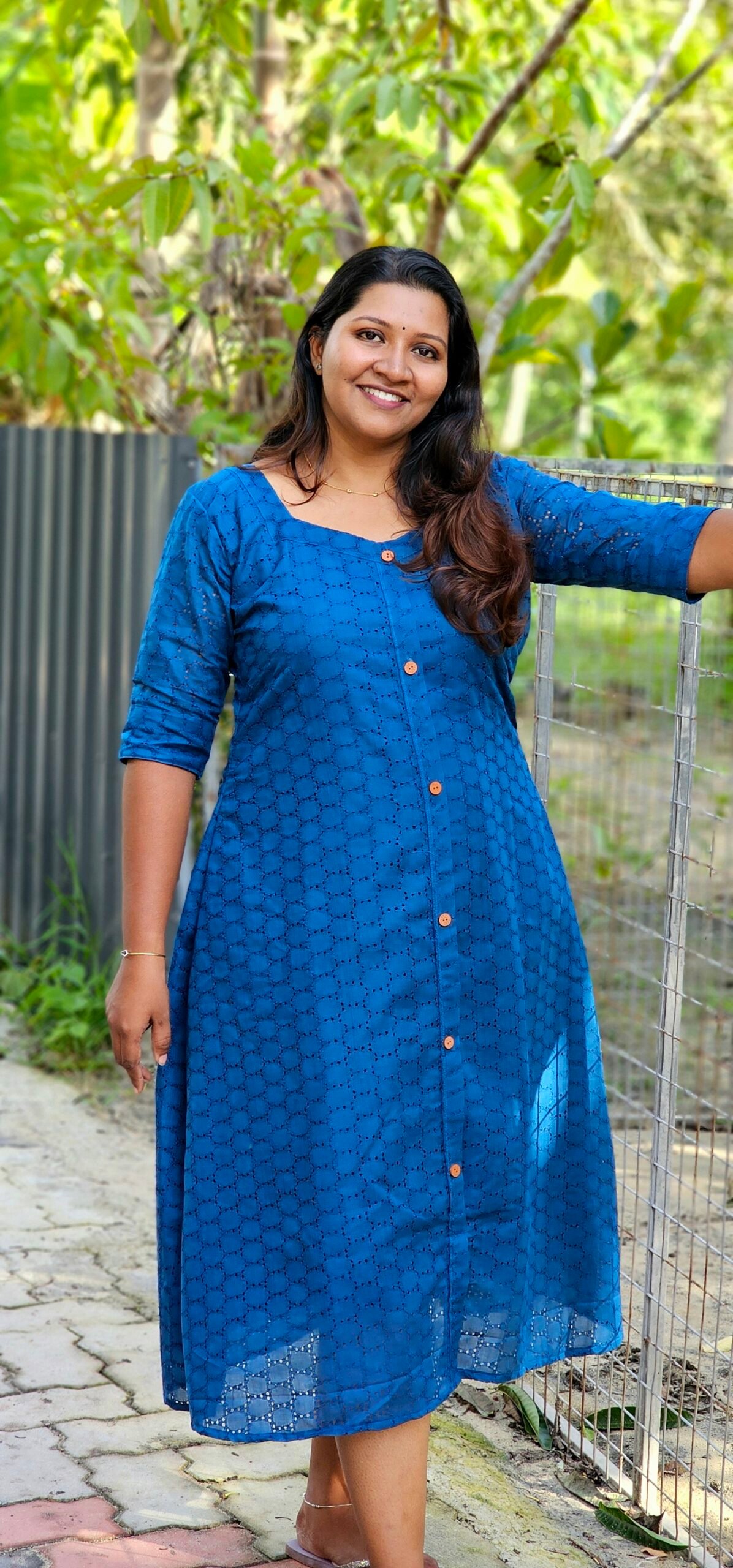 Blue Hakoba Button Down Dress Blue Hakoba Button Down Dress - Image 1