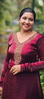 Diva Wine Space Silk Handworked Salwar Set with Bottom and Shawl - Image 4