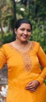 Diva Yellow Space Silk Handworked Salwar Set with Bottom and Shawl - Image 4