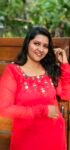 Red Handworked Georgette Christmas Special Kurti