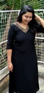 Aleena’ Thread Worked A-Line Georgette Top.