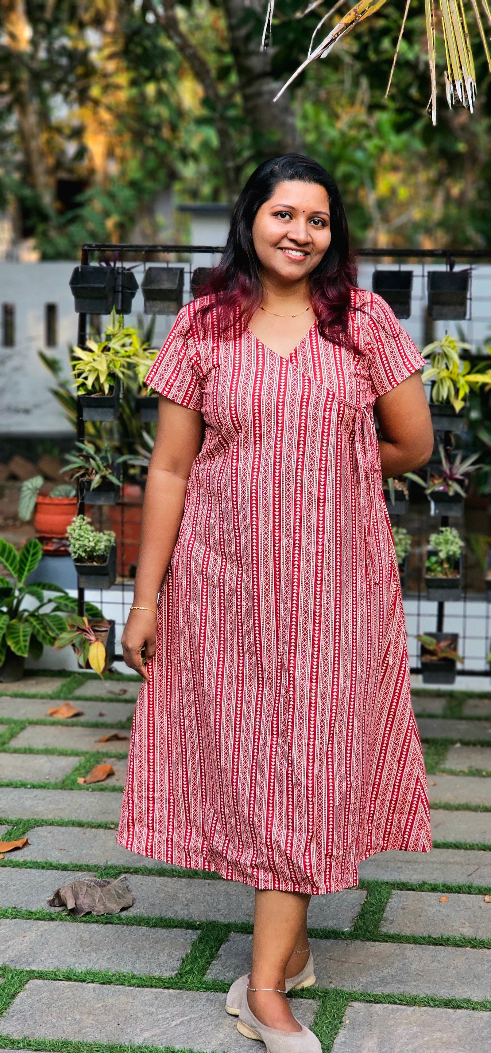 1001716703_jpg Mili linear print cotton wrap kurti - Image 1