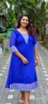 'Nisa' Royal Blue Georgette Aline Top